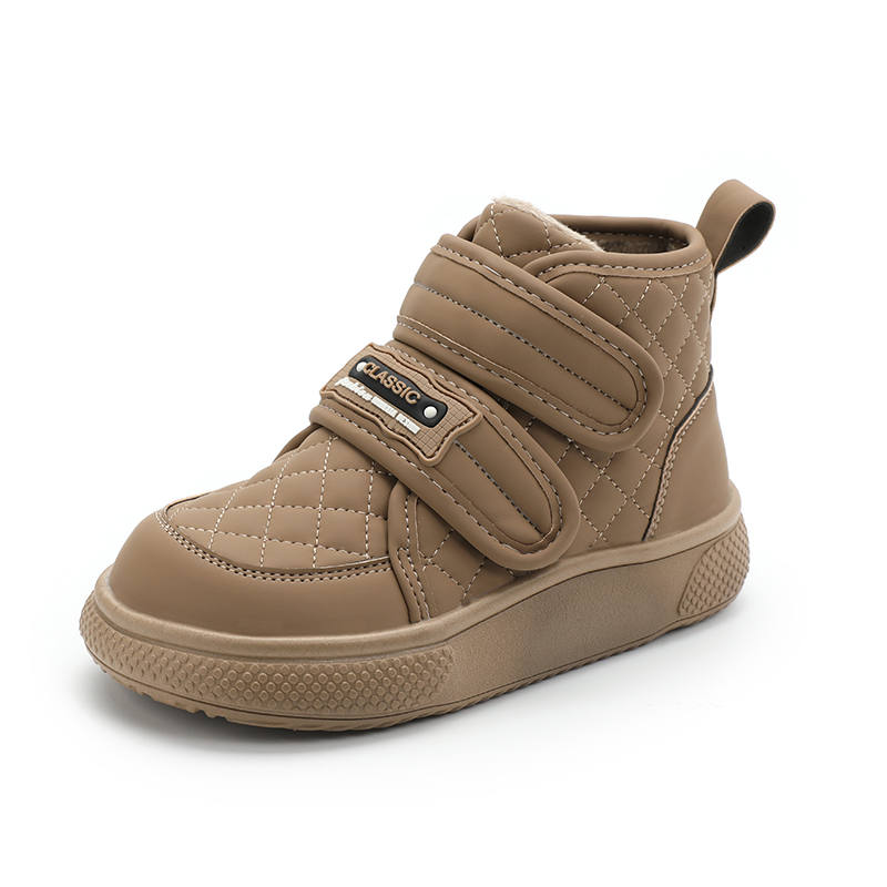 CHAOGONG Hook and Loop Design Fashion Trend Soft Sole Fleece Lined Thermal Kids' Boots Kids'