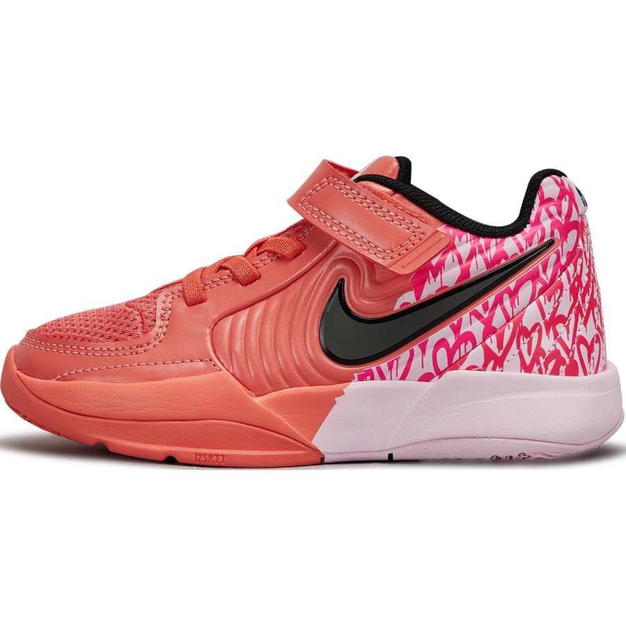 Nike Nike Ja Morant 2 Breathable Low top Children's Basketball Shoes Pink White Children Aged 3 7 Years Old