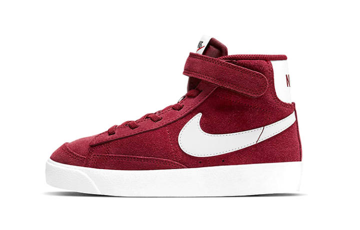 Nike Nike Blazer 77 Suede Vintage Mid top Skateboard Shoes Red White Children Aged 3 7 Years Old