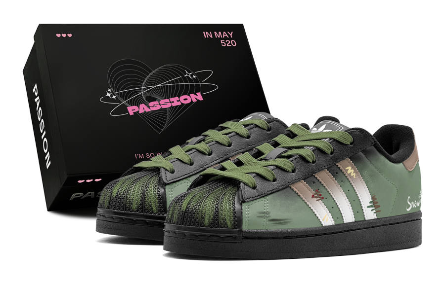 Adidas Originals Superstar 2 Jasper Snow Trail Low top Kids' Skateboarding Shoes Green Teenagers