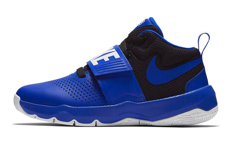 Nike Nike Team Hustle D 8 Mid top Basketball Shoes Black Blue Unisex