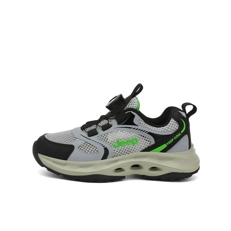 Jeep Synthetic Leather, Textile Cushioning Abrasion Resistant Breathable Low top Kids Lifestyle Shoes Kids'