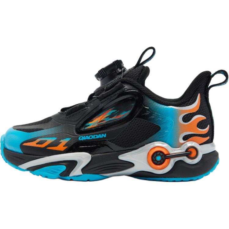 QIAODAN Slip Resistant Abrasion Resistant Slip Resistant Abrasion Resistant Low top Kids' Running Shoes Blue Black