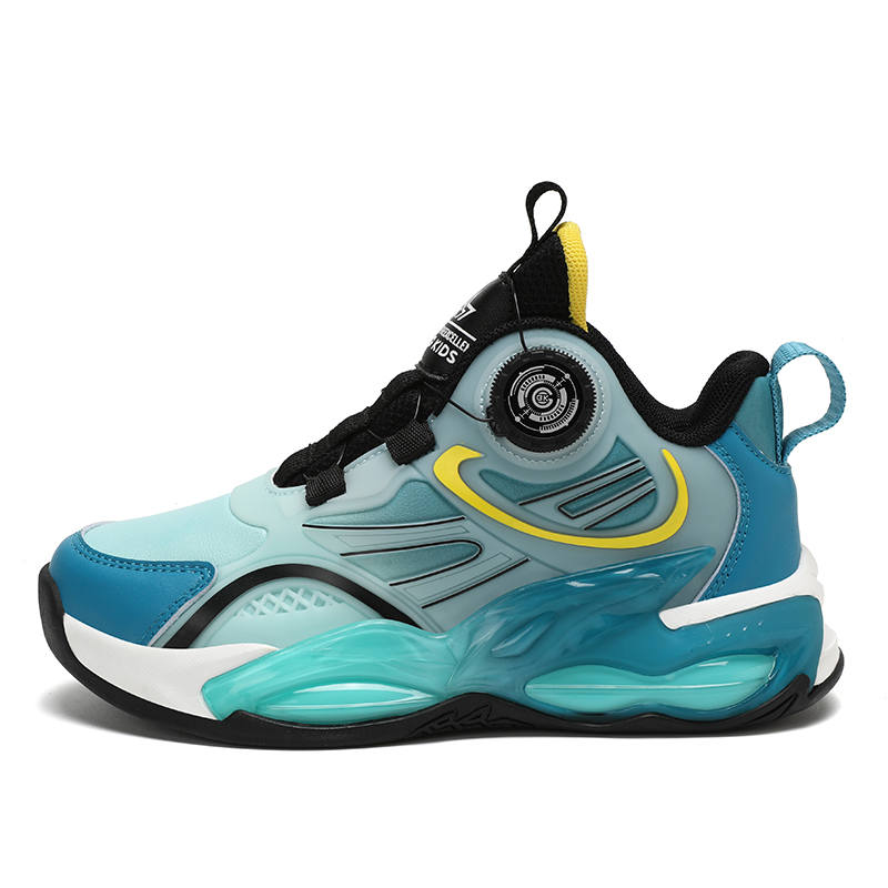 BKG Breathable Low top Kids' Running Shoes Navy Blue & Yellow Kids'