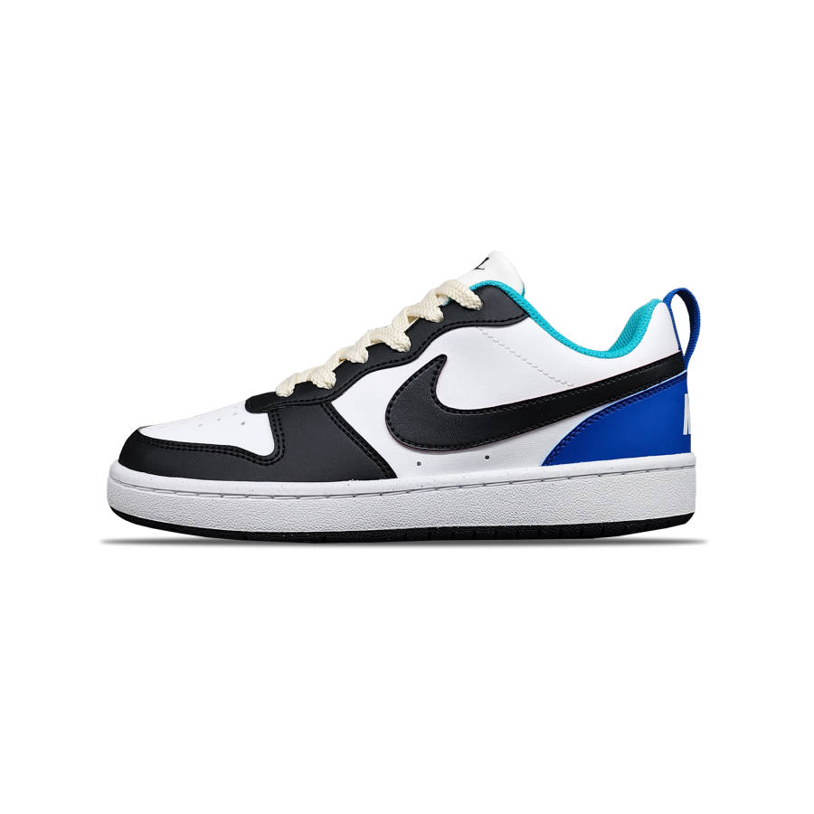 Nike Nike Court Borough Synthetic Leather Cushioning, Wear Resistant Low top Kids' Skateboarding Shoes Black Teenagers