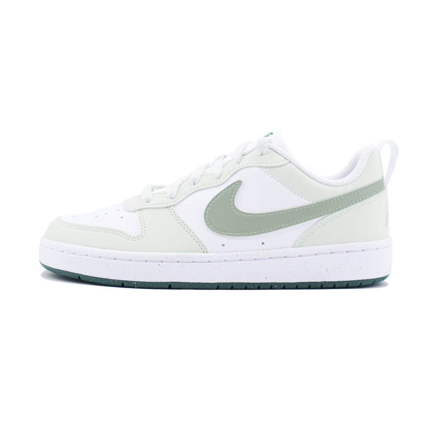 Nike Nike Court Borough Anti Slip Wear Resistant Low Top Kids' Skateboarding Shoes Green Teenagers