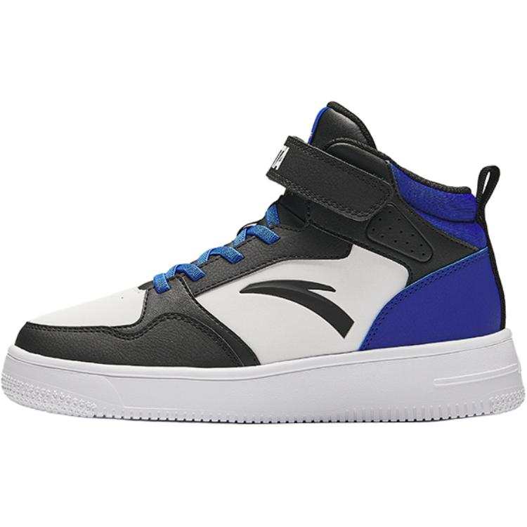 Antakids Synthetic Leather Mid top Skateboard Shoes White Black Blue Teenagers