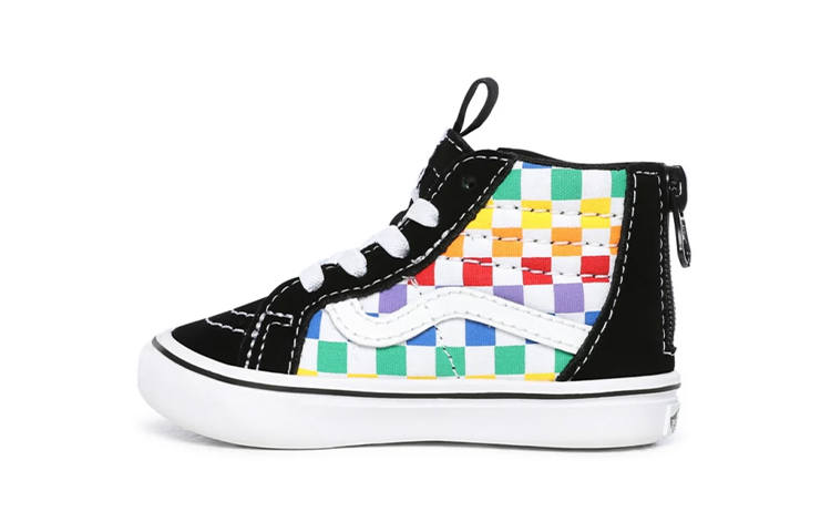 Vans Checkerboard Comfycush SK8 Hi Zip Abrasion Resistant High top Toddler Shoes Infant And Toddler