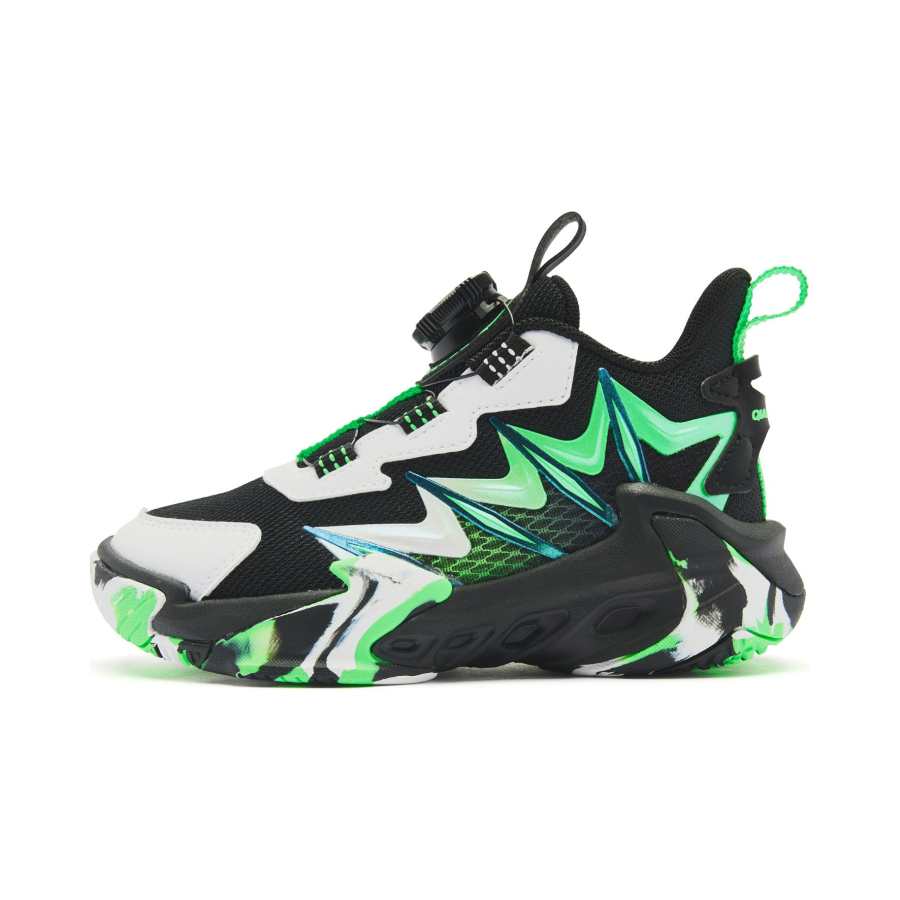 QIAODAN Slip Resistant Abrasion Resistant Slip Resistant Abrasion Resistant Mid top Children's Basketball Shoes