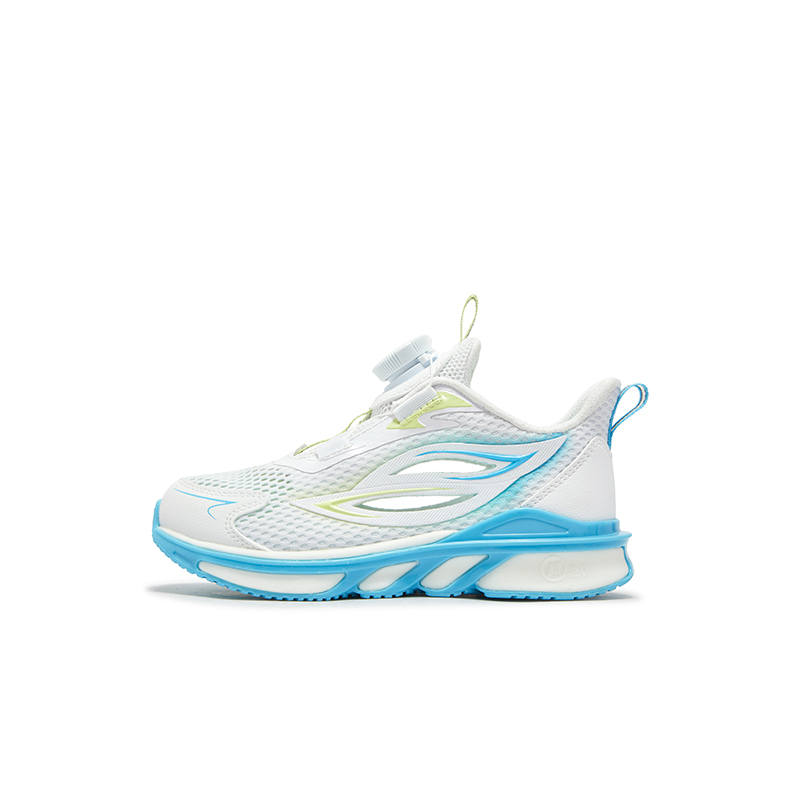 XTEP Slip Resistant Abrasion Resistant Low top Kids' Running Shoes Xtep White/Bright Lake Blue