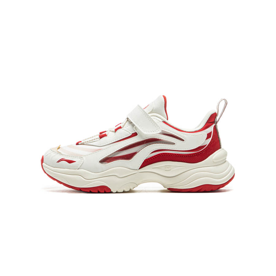 Li-Ning YOUNG Li Ning YOUNG Kids Lifestyle Shoes Champagne White/Honor Red Kids'