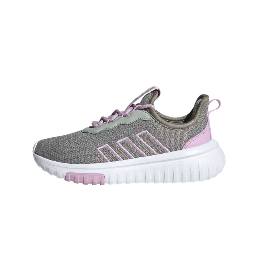 Adidas Adidas Kaptir Flow Breathable Low top Kids' Running Shoes Gray White/Light Pink Kids'