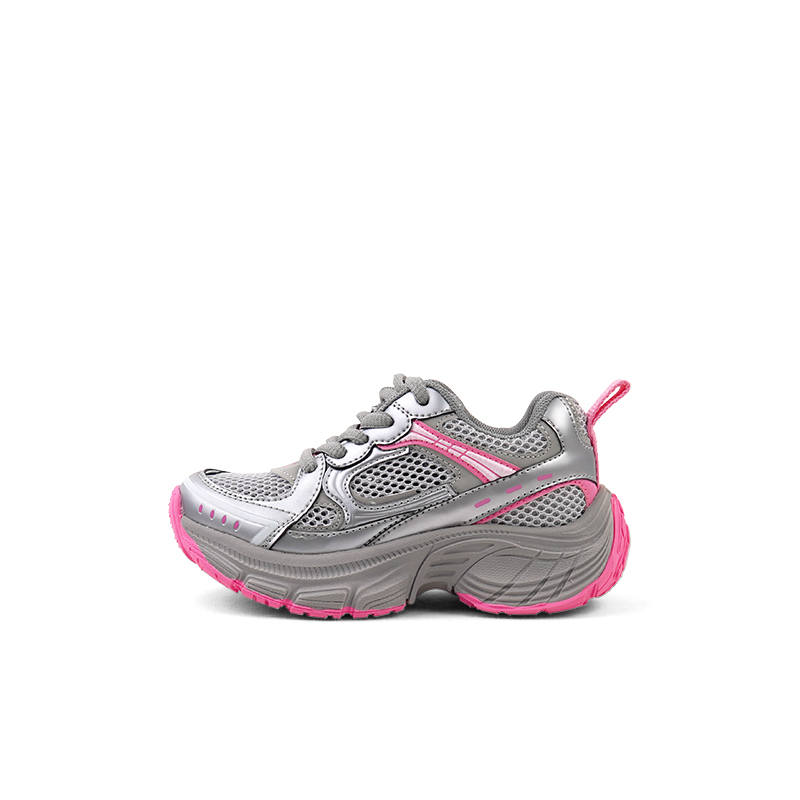 XIAOZHUBANNA Pepco Individual Slip Resistant Cushioning Slip Resistant Cushioning Kids Lifestyle Shoes Gray Pink Kids'
