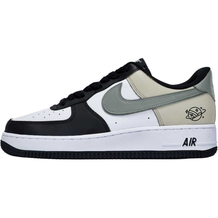 Nike Nike Air Force 1 Vast Haze Leather Slip Resistant Balance Abrasion Resistant Low top Kids' Skateboarding Shoes White