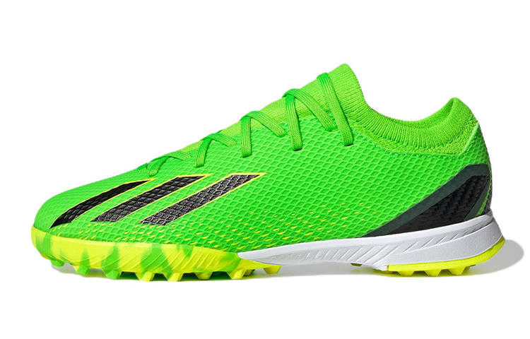Adidas Adidas X Speedportal 3 TF J Slip Resistant Abrasion Resistant Low top Kids' Soccer Shoes Neon Green Kids'