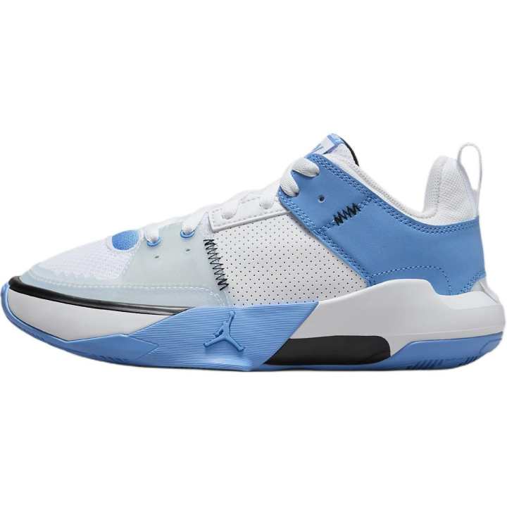 Jordan Jordan One Take 5 Slip Resistant Abrasion Resistant Low top Basketball Shoes White Blue Unisex