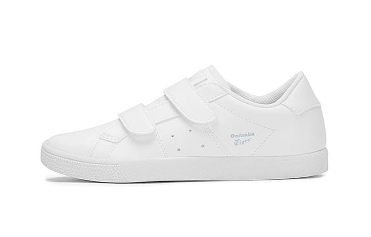 Onitsuka Tiger LawnShip Comfortable Slip Resistant Abrasion Resistant Low top Kids' Skateboarding Shoes White