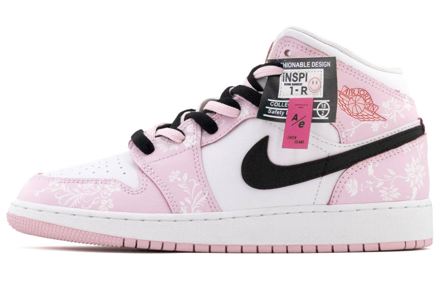 Jordan Jordan Air Jordan 1 Mid top Children's Basketball Shoes Pink Teenagers