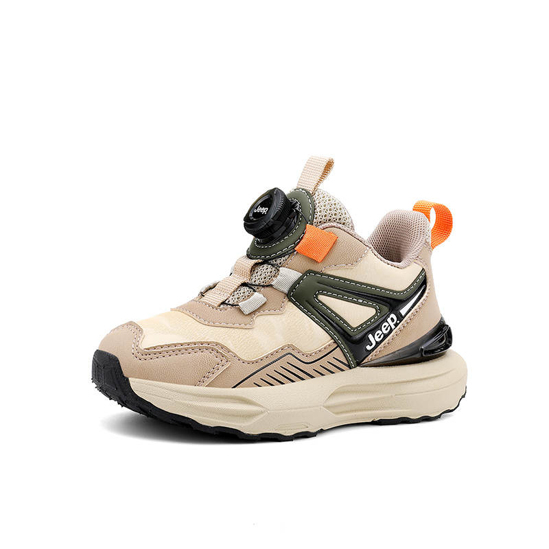 Jeep Synthetic Leather Kids' Running Shoes Phantom Brown Kids'