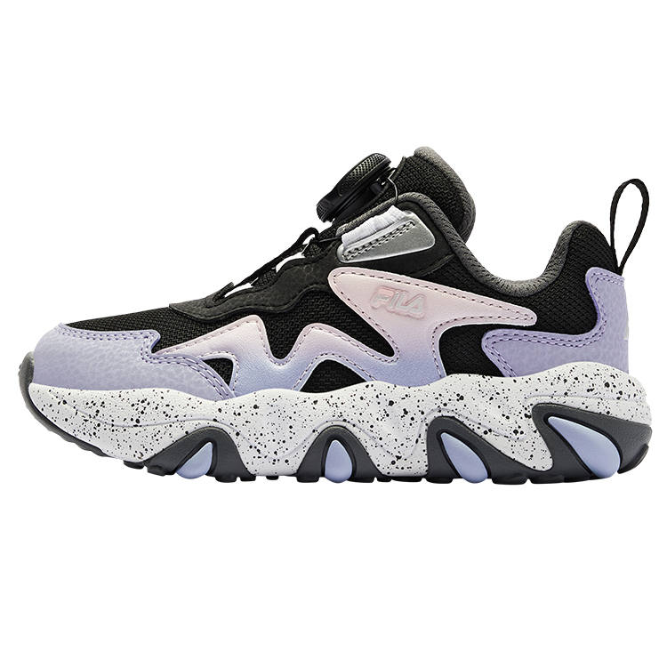 FILA KIDS Tiger Paw Shoes Slip Resistant Kids' Training Shoes Black/Iron Rod Gray Children Aged 3 7 Years Old