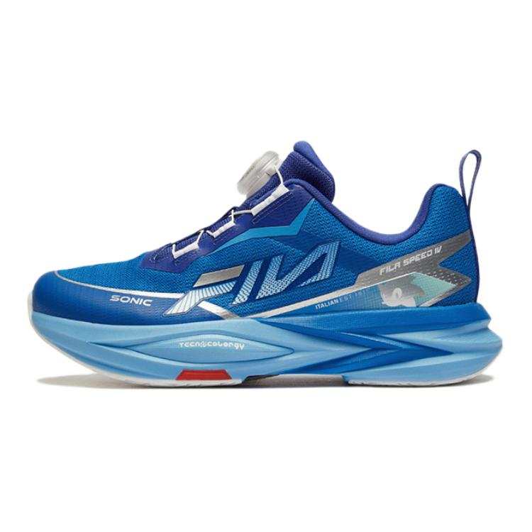 FILA KIDS Boa Slip Resistant Lightweight Cushioning Rebound Low top Kids' Running Shoes Blue