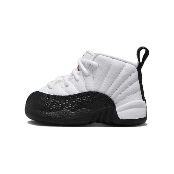 Jordan Jordan Air Jordan 12 RETRO TD Comfortable Slip Resistant Abrasion Resistant Mid top Toddler Shoes White Black
