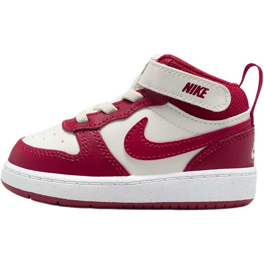 Nike Nike Court Borough Slip Resistant Abrasion Resistant Mid top Toddler Shoes Red White Infant And Toddler