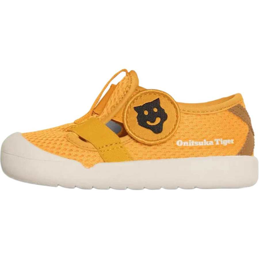 Onitsuka Tiger MEXICO 66 Synthetic Leather Slip Resistant And Breathable Support Low top Toddler Shoes Yellow