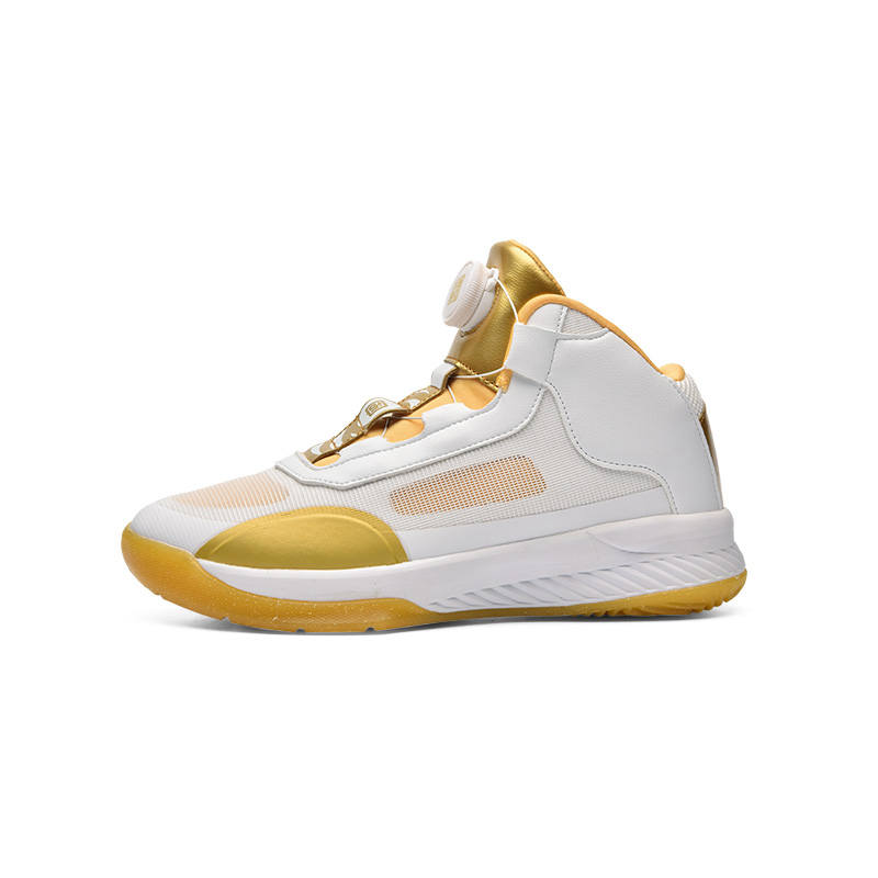 IVERSON Breathable Moisture Wicking Support Low top Children's Basketball Shoes White Gold 12101526 Kids'