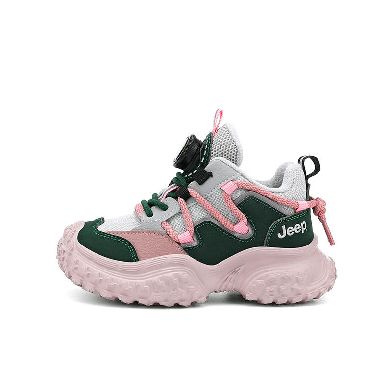 Jeep Comfortable Abrasion Resistant Abrasion Resistant Low top Kids Lifestyle Shoes Gray Pink Kids'