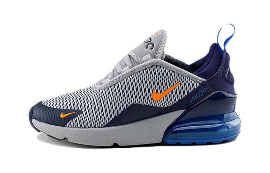 Nike Nike Air Max 270 Kids Lifestyle Shoes Gray Blue Children Aged 3 7 Years Old