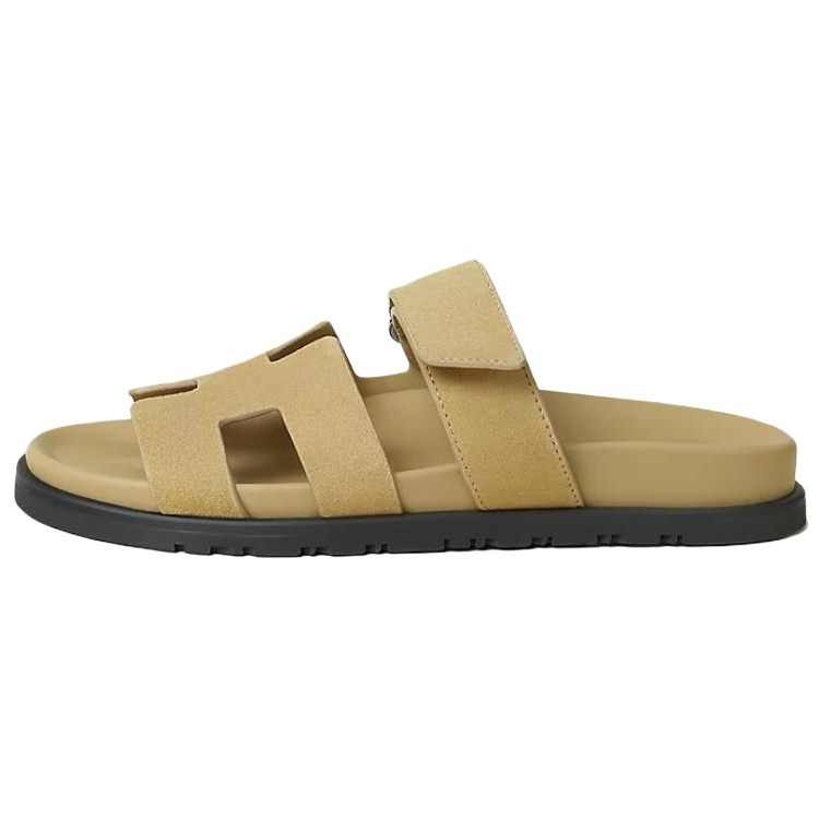 HERMES Chypre Slide Slippers 1.2cm Women's Marble Beige
