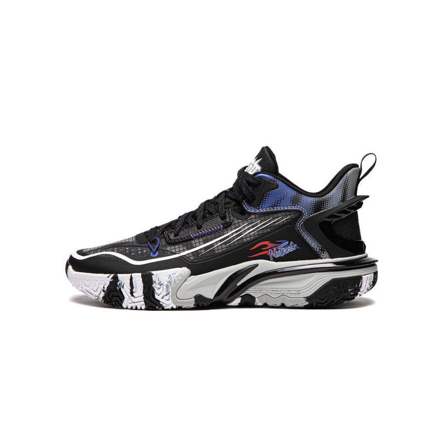 Li-Ning YOUNG Li Ning YOUNG Synthetic Leather Slip Resistant Support Low top Children's Basketball Shoes Black Kids'