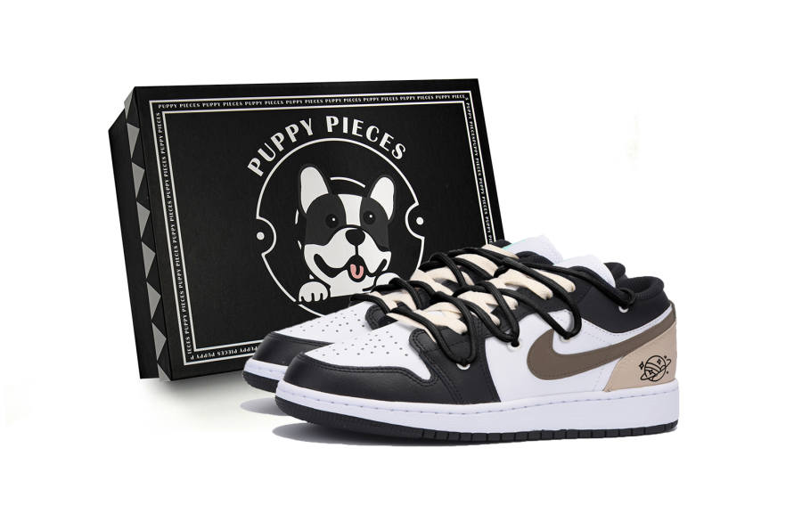 Jordan Jordan Air Jordan 1 Slip Resistant Low top Children's Basketball Shoes Black Teenagers
