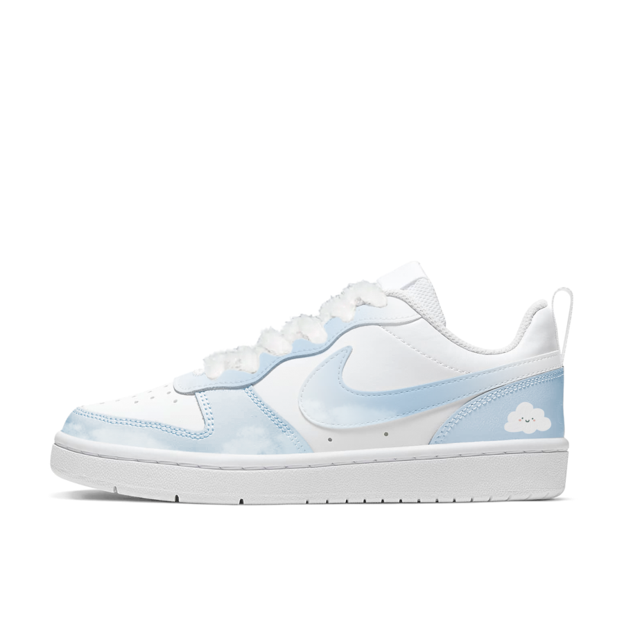 Nike Nike Court Borough Low 2 Leather Slip Resistant Cushioning Abrasion Resistant Low top Kids' Skateboarding Shoes