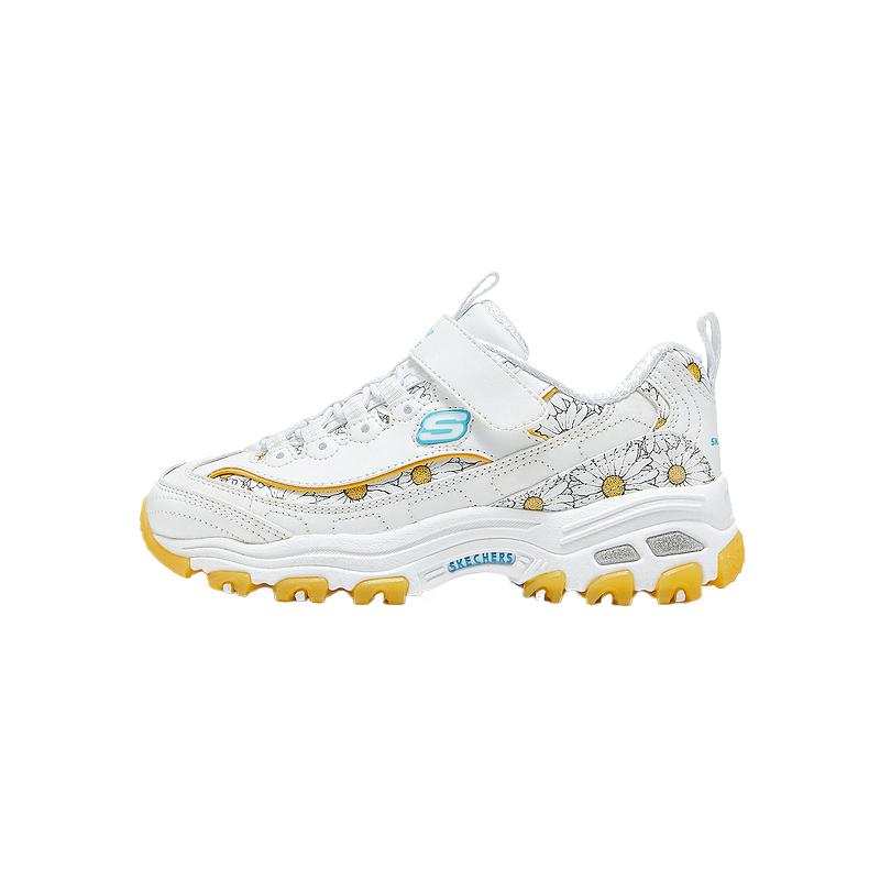 Skechers Kids Slip Resistant Cushioning Low top Kids Lifestyle Shoes White Yellow Kids'