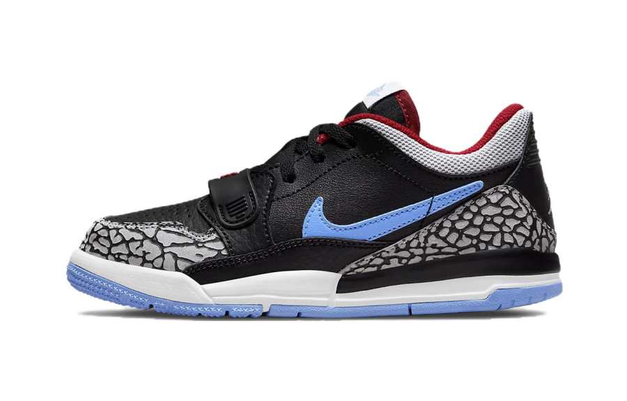Jordan Jordan Legacy 312 Slip Resistant Slip Resistant Low top Children's Basketball Shoes Black Blue White