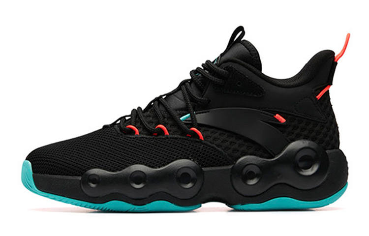 Antakids Slip Resistant Abrasion Resistant Mid top Casual Shoes Black Green Teenagers