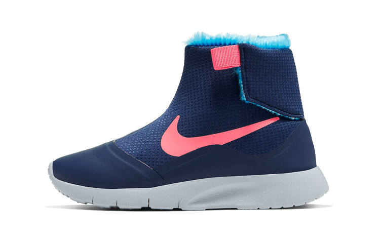 Nike Nike Thermal High top Sports Casual Shoes Blue Pink Children Aged 3 7 Years Old