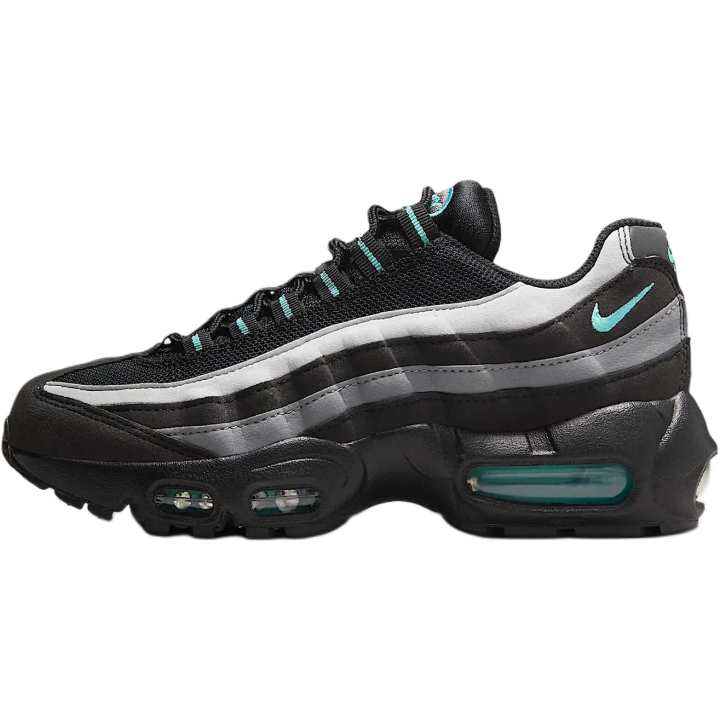 Nike Nike Air Max 95 Running Shoes Black/Cool Gray/Light Smoke Gray/Aurora Green Unisex
