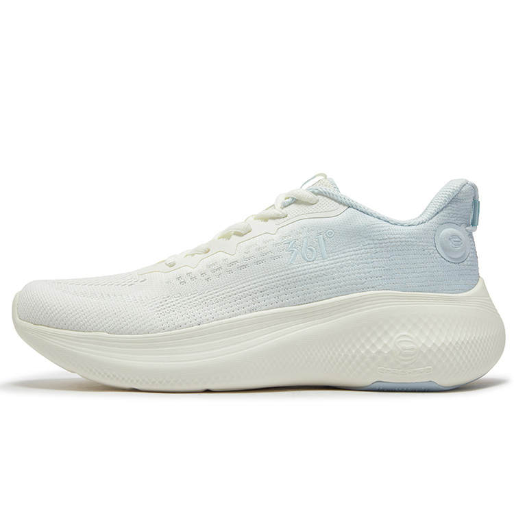 361° Abrasion Resistant Breathable Low top Casual Running Shoes Women's White Blue