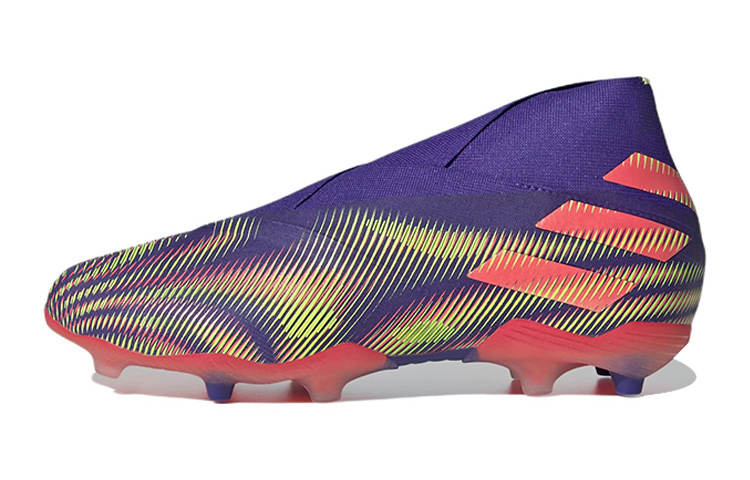 Adidas Adidas Nemeziz Anti-Slip And Wear-Resistant Lightweight Mid-Top Kids' Soccer Shoes Purple Green Kids'