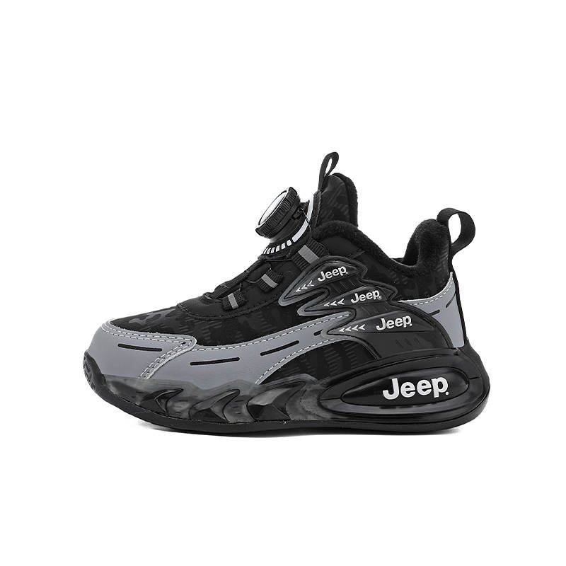 Jeep Mid top Running Shoes Black Gray Kids'