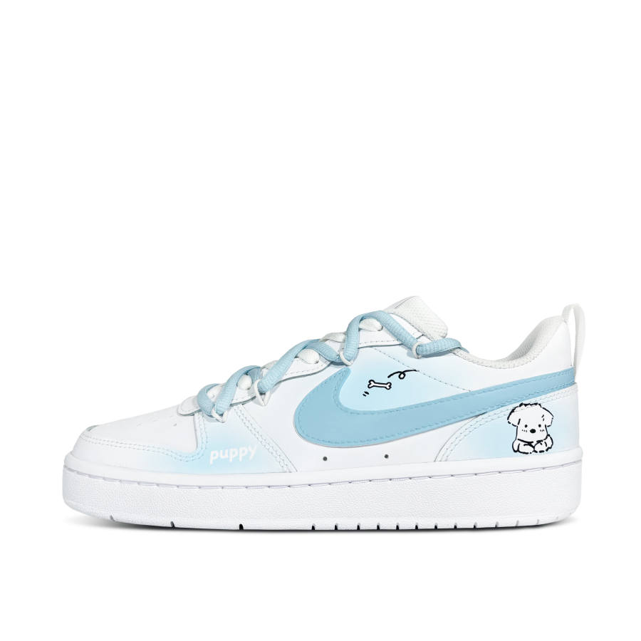 Nike Nike Court Borough Low 2 Low top Kids' Skateboarding Shoes Blue White Teenagers