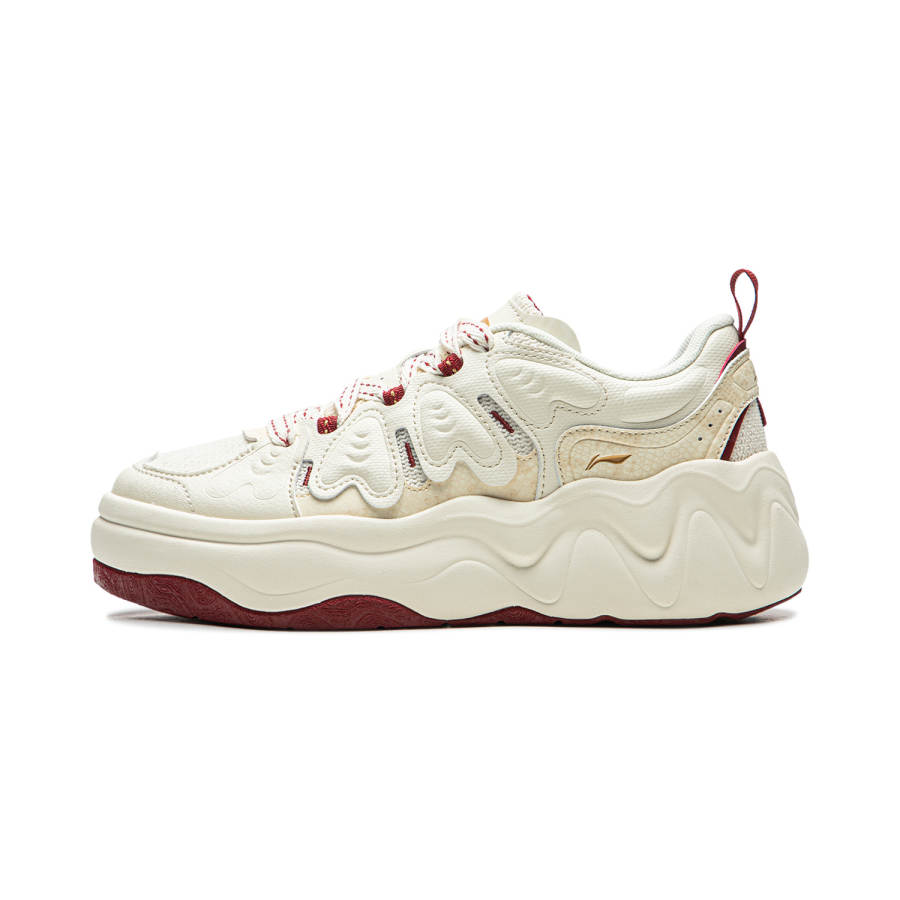 Li-Ning Li Ning Cheese 3.0 Low top Skateboard Shoes Women's White Red