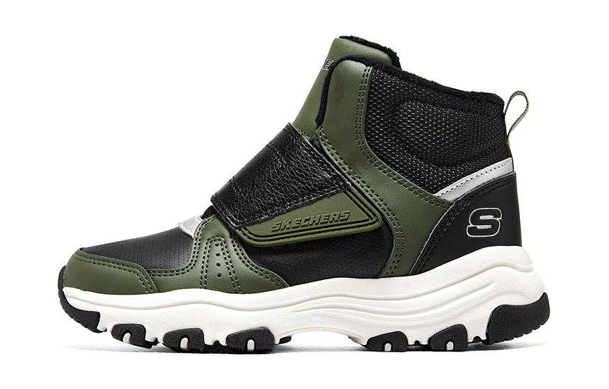 Skechers I Conik Anti Kick Cushioning Kids Lifestyle Shoes Black Green Teenagers