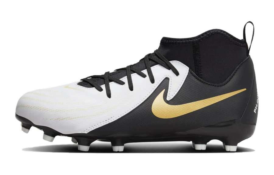 Nike Nike Phantom Luna 2 Abrasion Resistant Breathable Coverage Mid top Kids' Soccer Shoes Black White Kids'