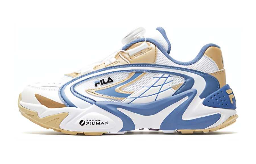 FILA KIDS SEASHINE Slip Resistant Cushioning High top Kids' Running Shoes Blue Teenagers