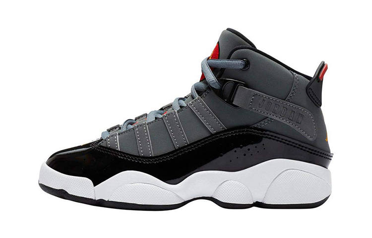 Jordan Jordan Air Jordan 6 Rings Cushioning Slip Resistant Abrasion Resistant High top Children's Basketball Shoes