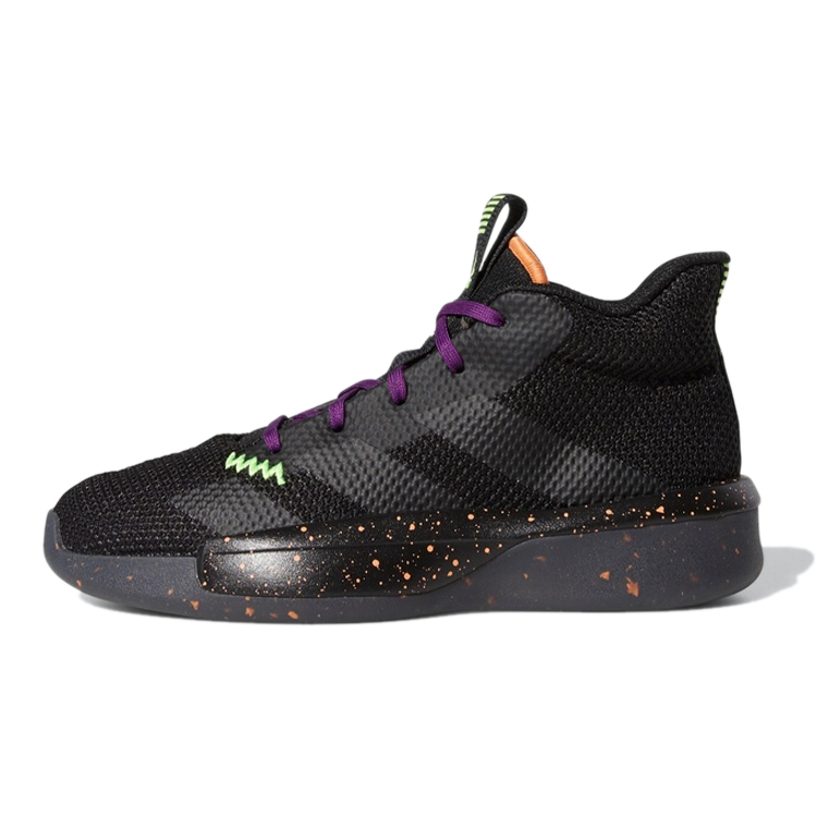 Adidas Adidas Pro Next 2019 K Breathable Mid top Basketball Shoes Black Purple Kids'